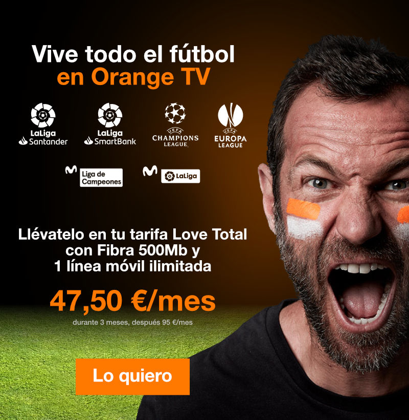 Nuevas ofertas Orange, compruba tu cobertura fútbol, información Orange Orange Fútbol TV